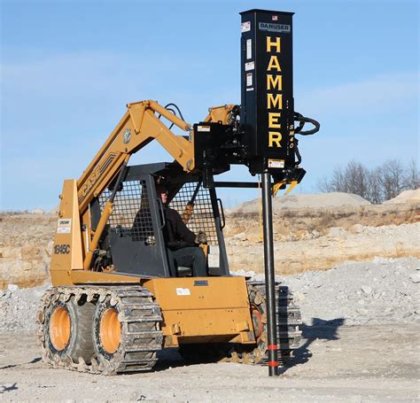 skid steer post pounder for rent|post pounder rental near me.